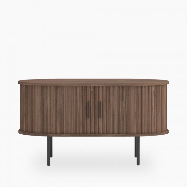 Mika Coffee Table, Walnut & Black