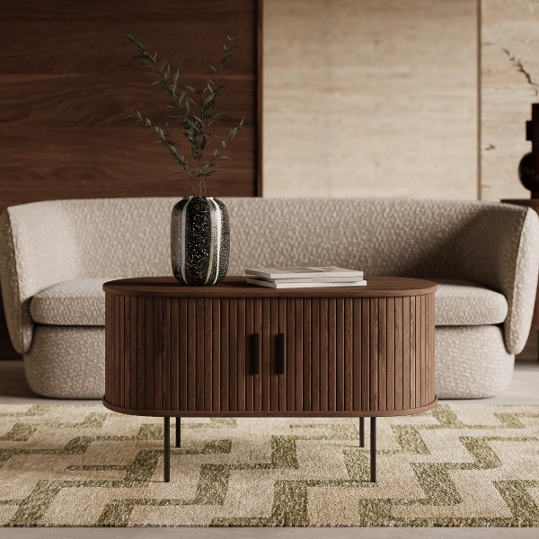 Mika Coffee Table, Walnut & Black