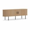 Mika Large TV Stand, Oak & Black