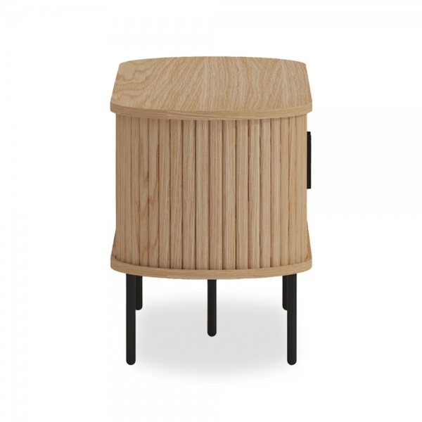 Mika Large TV Stand, Oak & Black