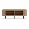 Mika Large TV Stand, Oak & Black