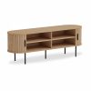 Mika Large TV Stand, Oak & Black
