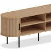 Mika Large TV Stand, Oak & Black