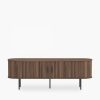 Mika Large TV Stand, Walnut & Black