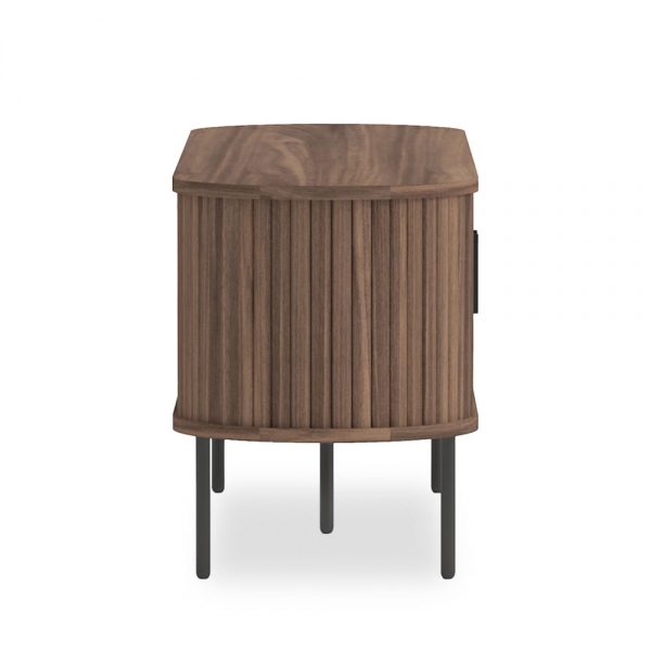 Mika Large TV Stand, Walnut & Black