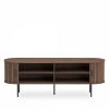 Mika Large TV Stand, Walnut & Black