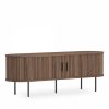 Mika Large TV Stand, Walnut & Black