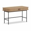 Mika Office Desk, Oak & Black