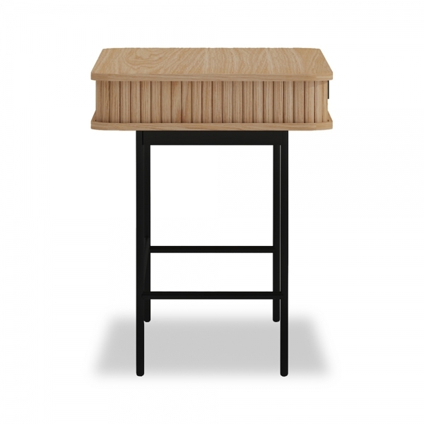 Mika Office Desk, Oak & Black