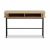 Mika Office Desk, Oak & Black
