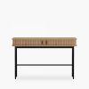 Mika Office Desk, Oak & Black