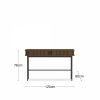 Mika Office Desk, Walnut & Black