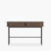 Mika Office Desk, Walnut & Black