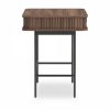 Mika Office Desk, Walnut & Black