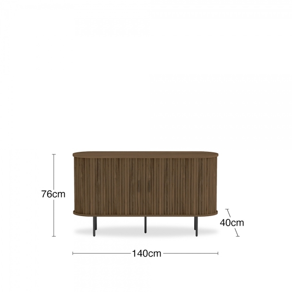 Mika Sideboard, Walnut & Black