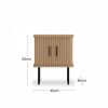 Mika Storage Bedside Table, Oak & Black