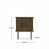 Mika Storage Bedside Table, Walnut & Black