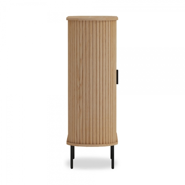 Mika Tall Sideboard, Oak & Black