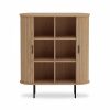 Mika Tall Sideboard, Oak & Black