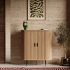 Mika Tall Sideboard, Oak & Black