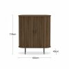Mika Tall Sideboard, Walnut & Black