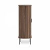Mika Tall Sideboard, Walnut & Black