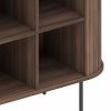 Mika Tall Sideboard, Walnut & Black