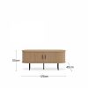 Mika TV Stand, Oak & Black
