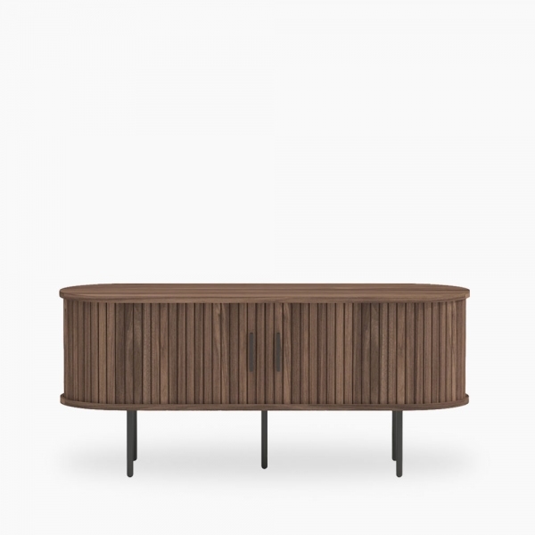 Mika TV Stand, Walnut & Black