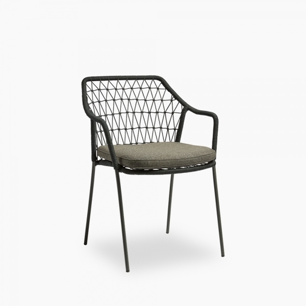 Milan Carver Dining Chair, Anthracite Grey