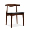 Milton & Aalborg 4 Chairs Dining Set, Walnut & Black