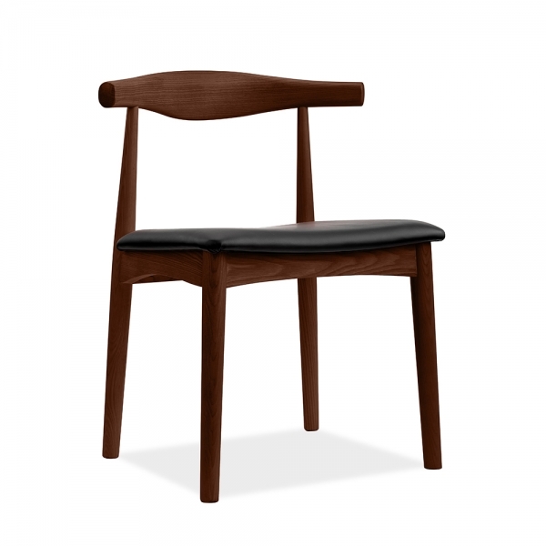 Milton & Aalborg 4 Chairs Dining Set, Walnut & Black