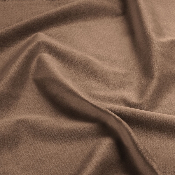 Milton & Lucille 6 Chairs Dining Set, Walnut & Taupe Sustainable Velvet