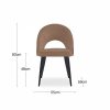 Milton & Lucille 6 Chairs Dining Set, Walnut & Taupe Sustainable Velvet