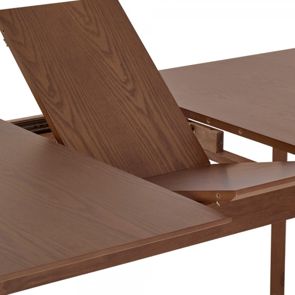 Milton & Malmros 6 Chairs Dining Set, Walnut & Dark Grey