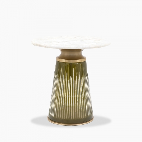 Mirabelle Round Side Table, Green
