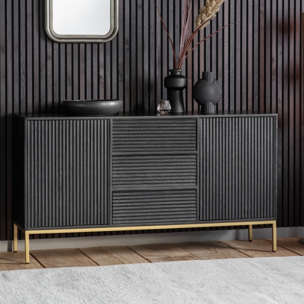 Monique Sideboard, Black Mango Wood