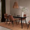 Monti 6 Seat Dining Table, Glass & Black
