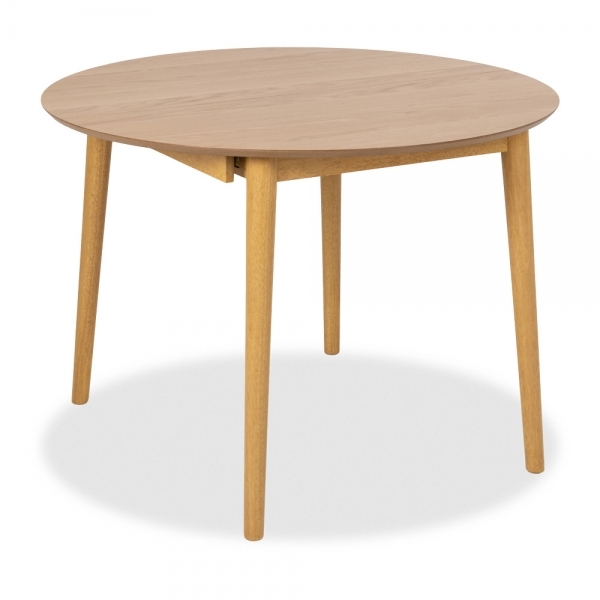 Montreux 4-6 Seat Extendable Round Dining Table, Oak