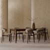 Montreux & Halston 6 Chair Dining Set, Walnut & Latte Sustainable Fabric