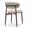 Montreux & Halston 6 Chair Dining Set, Walnut & Speckled Stone Sustainable Boucle