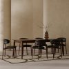Montreux & Halston 6 Chair Dining Set, Walnut & Vintage Black