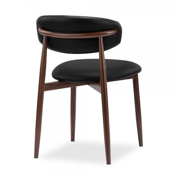 Montreux & Halston 6 Chair Dining Set, Walnut & Vintage Black