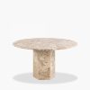 Naxos 4 Seat Round Dining Table, Latte Marble