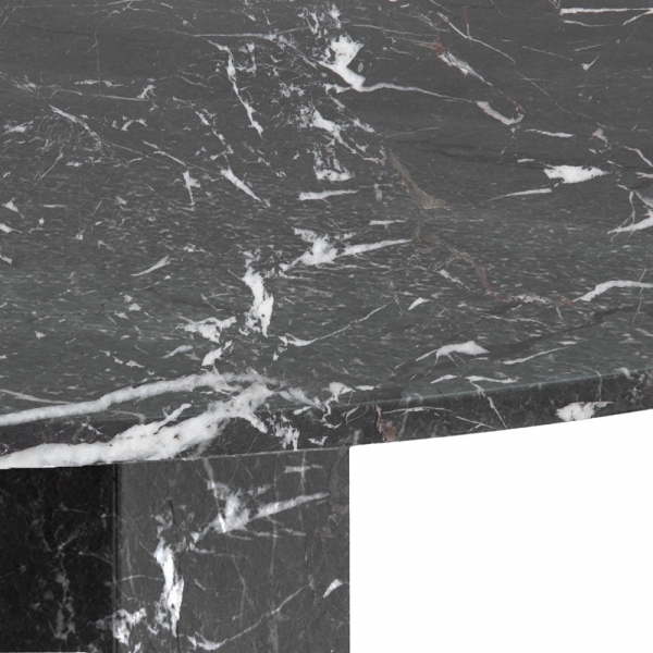 Naxos 4 Seat Round Dining Table, Onyx Black Marble