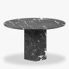 Naxos 4 Seat Round Dining Table, Onyx Black Marble