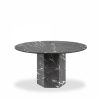 Naxos 4 Seat Round Dining Table, Onyx Black Marble