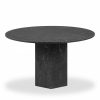 Naxos & Halston 4 Chair Dining Set, Onyx Black Marble & Speckled Stone Sustainable Boucle