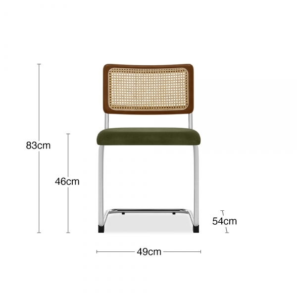 Naxos & Kenton 4 Chair Dining Set, Latte Marble & Olive Green Sustainable Velvet