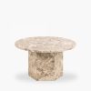 Naxos Round Coffee Table, Latte Marble